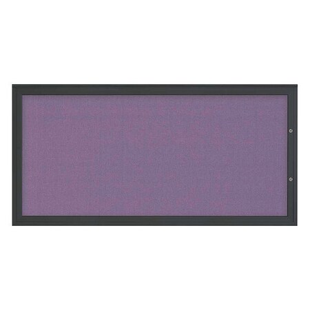 United Visual Products Corkboard, Amethyst/Black, 72"x36" UV4071PLUS-BLACK-AMETHY