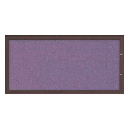 United Visual Products Corkboard, Amethyst/Bronze, 72"x36" UV4071PLUS-BRONZE-AMETHY