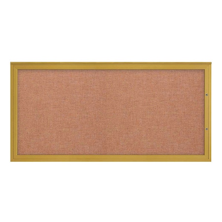 United Visual Products Corkboard, Cinnabar/Gold, 72"x36" UV4071PLUS-GOLD-CINNABA