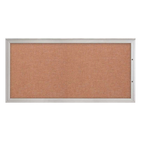United Visual Products Corkboard, Cinnabar/Satin, 72"x36" UV4071PLUS-SATIN-CINNABA
