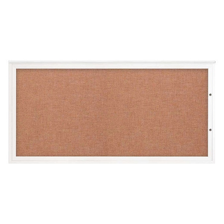 United Visual Products Corkboard, Cinnabar/White, 72"x36" UV4071PLUS-WHITE-CINNABA