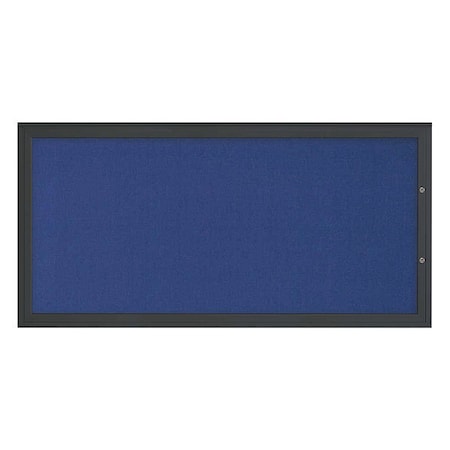 United Visual Products Corkboard, Cobalt Accent/Black, 72"x36" UV4071PLUS-BLACK-COBACC