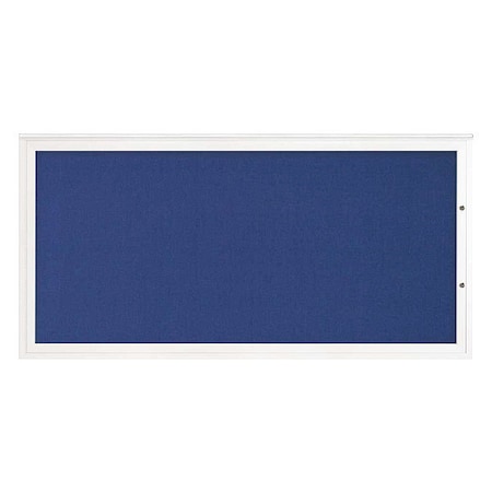 United Visual Products Corkboard, Cobalt Accent/White, 72"x36" UV4071PLUS-WHITE-COBACC