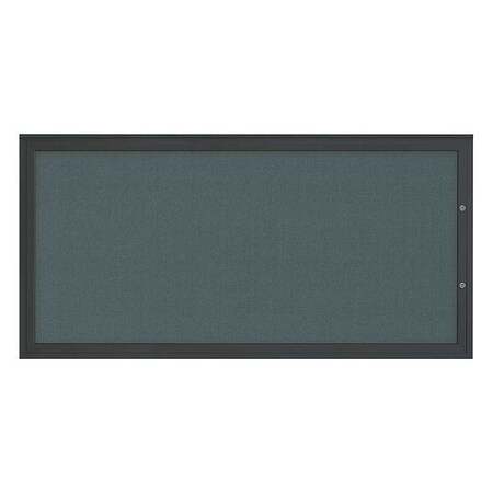 United Visual Products Corkboard, Blue Spruce/Black, 72"x36" UV4071PLUS-BLACK-BLSPRU