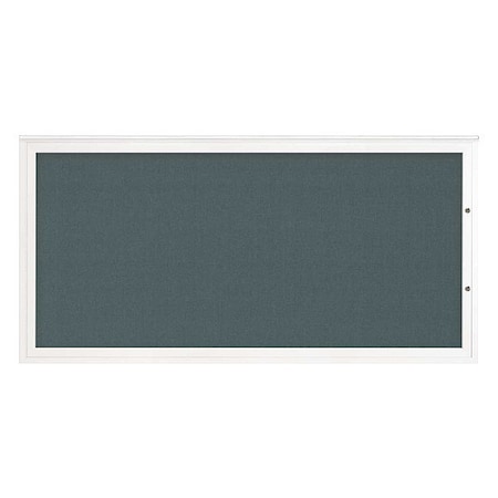 United Visual Products Corkboard, Blue Spruce/White, 72"x36" UV4071PLUS-WHITE-BLSPRU