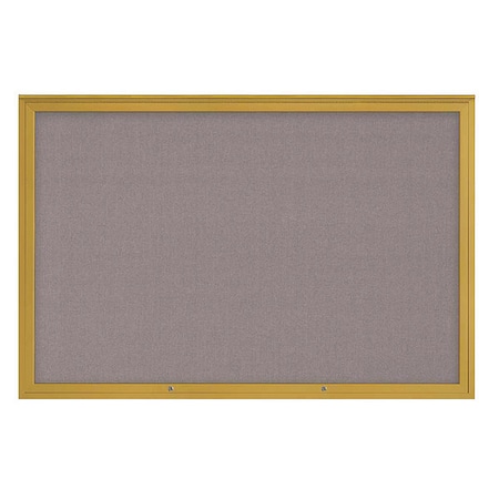 United Visual Products Corkboard, Surf/Gold, 72"x48" UV4081PLUS-GOLD-SURF