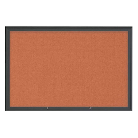 United Visual Products Corkboard, Apricot/Black, 72"x48" UV4081PLUS-BLACK-APRICOT