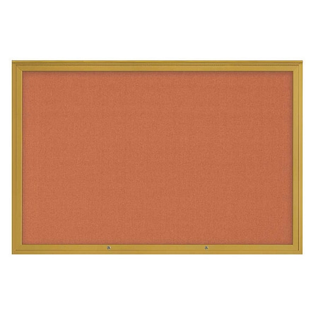 United Visual Products Corkboard, Apricot/Gold, 72"x48" UV4081PLUS-GOLD-APRICOT