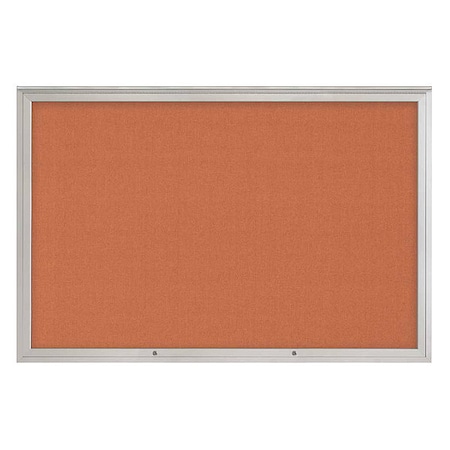 United Visual Products Corkboard, Apricot/Satin, 72"x48" UV4081PLUS-SATIN-APRICOT