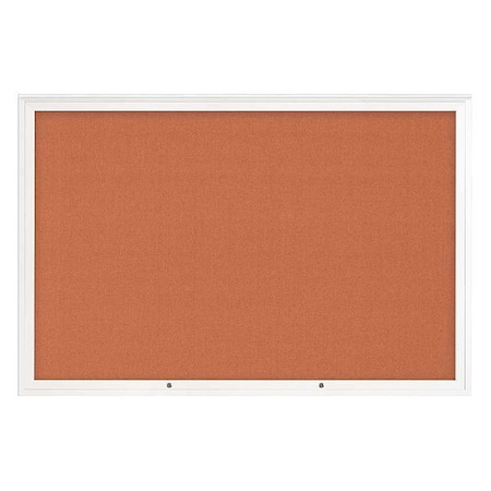 United Visual Products Corkboard, Apricot/White, 72"x48" UV4081PLUS-WHITE-APRICOT
