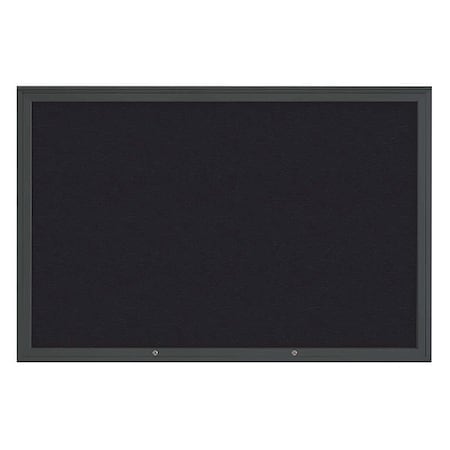 United Visual Products Corkboard, Rubber/Black, 72"x48" UV4081PLUS-BLACK-RUBBER