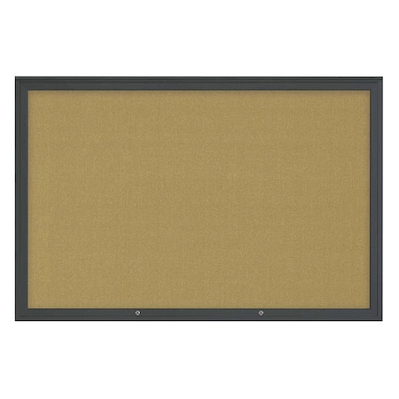 United Visual Products Corkboard, Keylime/Black, 72"x48" UV4081PLUS-BLACK-KEYLIME