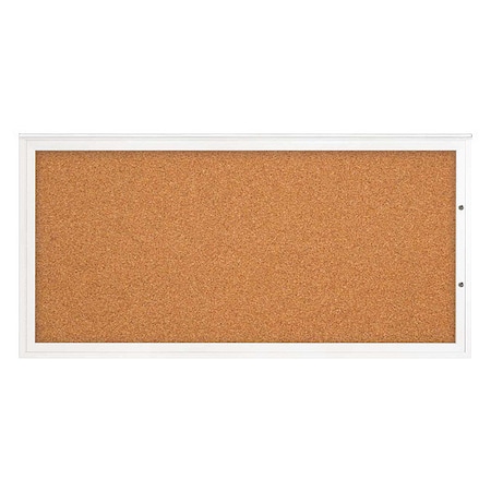 United Visual Products Corkboard, Cork/White, 72"x36" UV4071PLUS-WHITE-CORK