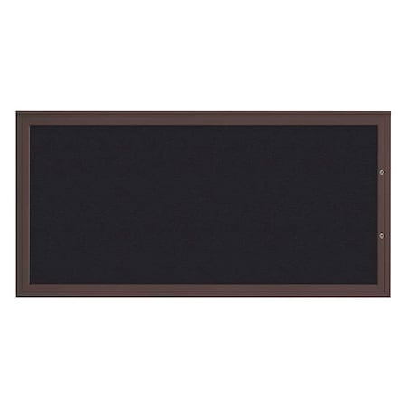 United Visual Products Corkboard, Rubber/Bronze, 72"x36" UV4071PLUS-BRONZE-RUBBER