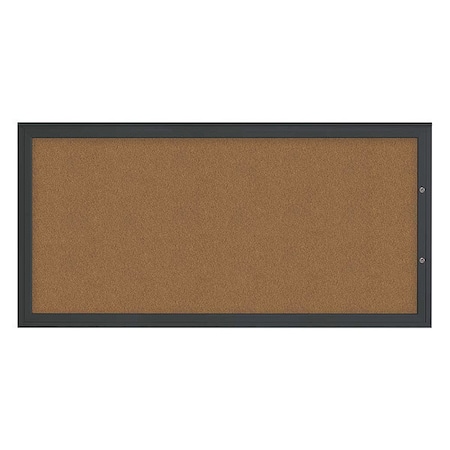 United Visual Products Corkboard, Synthetic Cork/Black, 72"x36" UV4071PLUS-BLACK-FORBO