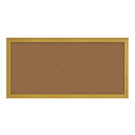 United Visual Products Corkboard, Synthetic Cork/Gold, 72"x36" UV4071PLUS-GOLD-FORBO