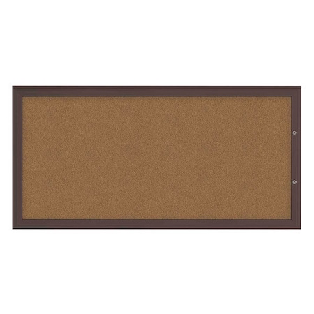 United Visual Products Corkboard, Synthetic Cork/Bronze, 72"x36" UV4071PLUS-BRONZE-FORBO