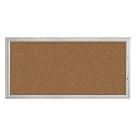 United Visual Products Corkboard, Synthetic Cork/Satin, 72"x36" UV4071PLUS-SATIN-FORBO