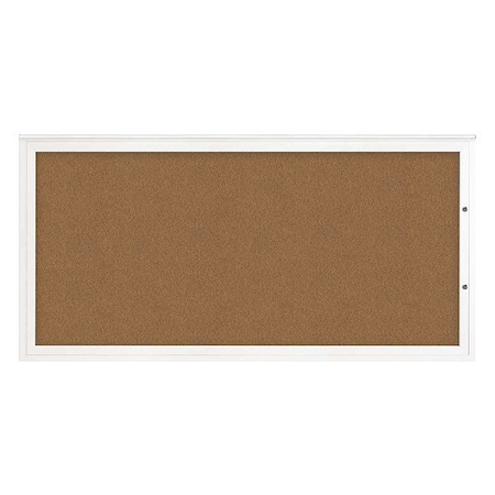United Visual Products Corkboard, Synthetic Cork/White, 72"x36" UV4071PLUS-WHITE-FORBO