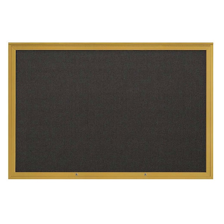 United Visual Products Corkboard, Black/Gold, 72"x48" UV4081PLUS-GOLD-BLACK