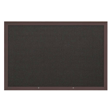 United Visual Products Corkboard, Black/Bronze, 72"x48" UV4081PLUS-BRONZE-BLACK