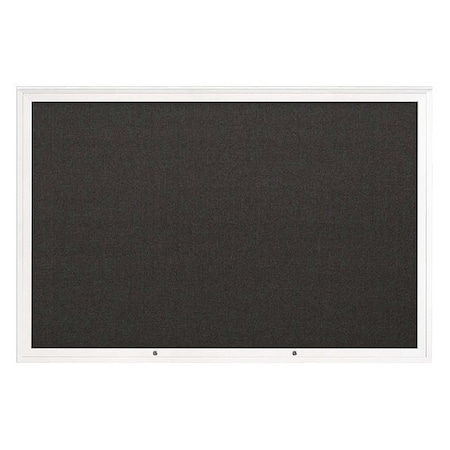United Visual Products Corkboard, Black/White, 72"x48" UV4081PLUS-WHITE-BLACK