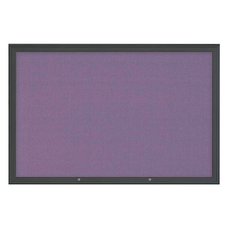 United Visual Products Corkboard, Amethyst/Black, 72"x48" UV4081PLUS-BLACK-AMETHY