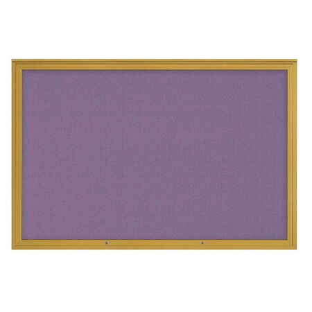 United Visual Products Corkboard, Amethyst/Gold, 72"x48" UV4081PLUS-GOLD-AMETHY