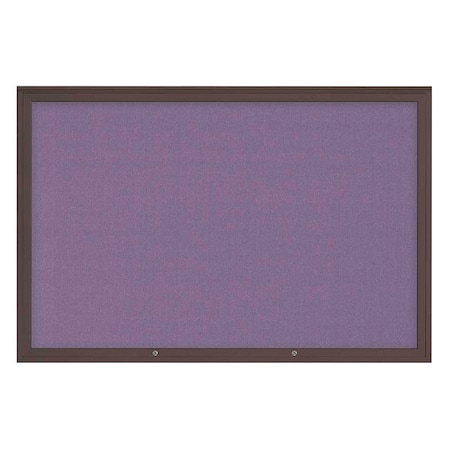 United Visual Products Corkboard, Amethyst/Bronze, 72"x48" UV4081PLUS-BRONZE-AMETHY