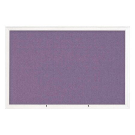 United Visual Products Corkboard, Amethyst/White, 72"x48" UV4081PLUS-WHITE-AMETHY