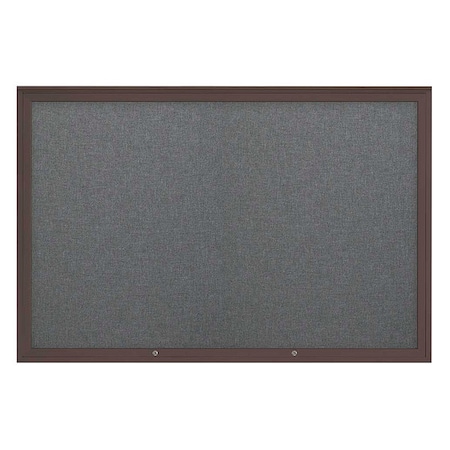 United Visual Products Corkboard, Medium Grey/Bronze, 72"x48" UV4081PLUS-BRONZE-MEDGRY