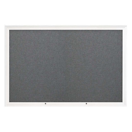 United Visual Products Corkboard, Medium Grey/White, 72"x48" UV4081PLUS-WHITE-MEDGRY