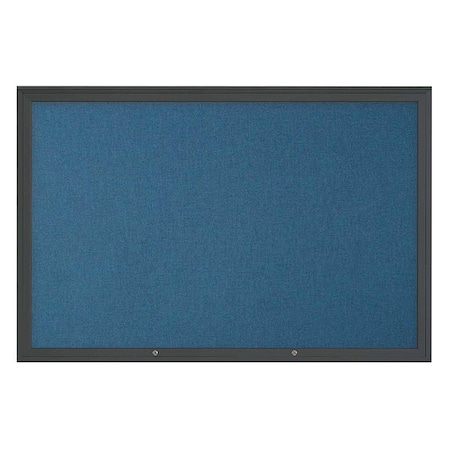 United Visual Products Corkboard, Ultramarine/Black, 72"x48" UV4081PLUS-BLACK-ULTMAR