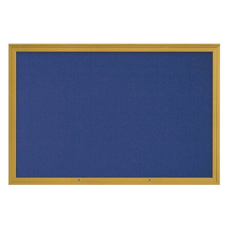 United Visual Products Corkboard, Cobalt Accent/Gold, 72"x48" UV4081PLUS-GOLD-COBACC