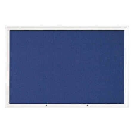 United Visual Products Corkboard, Cobalt Accent/White, 72"x48" UV4081PLUS-WHITE-COBACC
