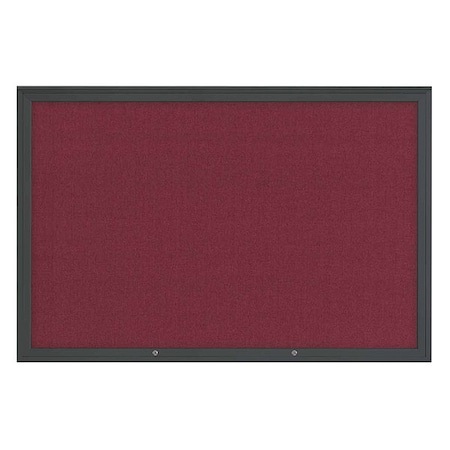 United Visual Products Corkboard, Deep Burgundy/Black, 72"x48" UV4081PLUS-BLACK-DBURGU
