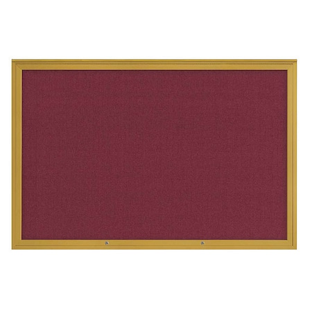 United Visual Products Corkboard, Deep Burgundy/Gold, 72"x48" UV4081PLUS-GOLD-DBURGU