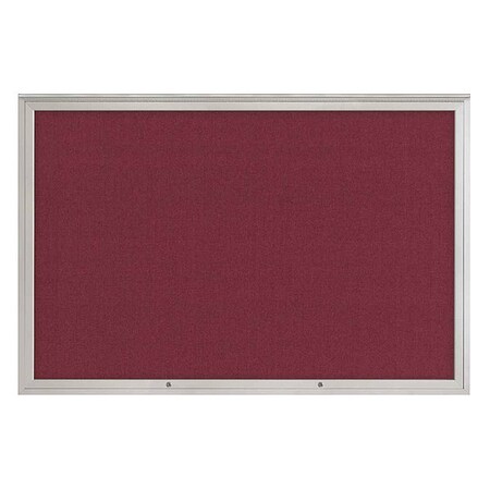 United Visual Products Corkboard, Deep Burgundy/Satin, 72"x48" UV4081PLUS-SATIN-DBURGU