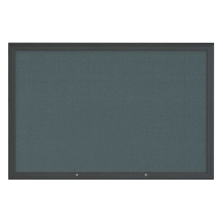 United Visual Products Corkboard, Blue Spruce/Black, 72"x48" UV4081PLUS-BLACK-BLSPRU