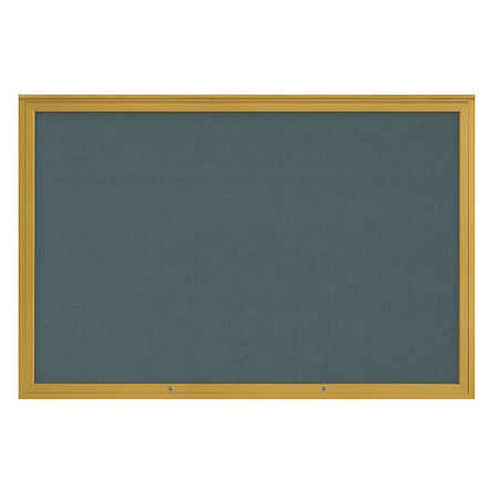 United Visual Products Corkboard, Blue Spruce/Gold, 72"x48" UV4081PLUS-GOLD-BLSPRU