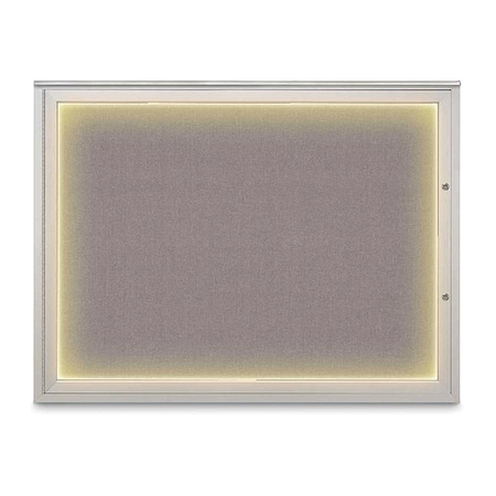 United Visual Products Corkboard, Surf/Satin, 48"x36" UV416ILED1PLUS-SATIN-SURF
