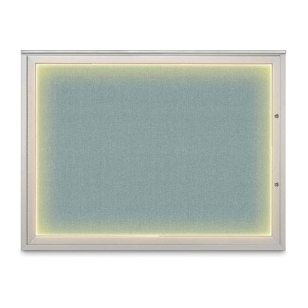 United Visual Products Corkboard, Cloud/Satin, 48"x36" UV416ILED1PLUS-SATIN-CLOUD