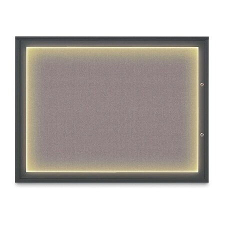 United Visual Products Corkboard, Surf/Black, 48"x36" UV416ILED1PLUS-BLACK-SURF