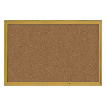 United Visual Products Corkboard, Synthetic Cork/Gold, 72"x48" UV4081PLUS-GOLD-FORBO