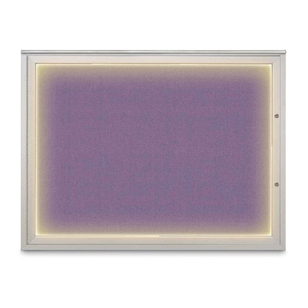United Visual Products Corkboard, Amethyst/Satin, 48"x36" UV416ILED1PLUS-SATIN-AMETHY