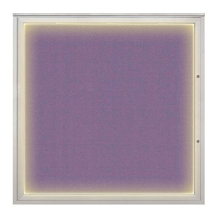United Visual Products Corkboard, Amethyst/Satin, 48"x48" UV416ILED48PLUS-SATIN-AMETHY