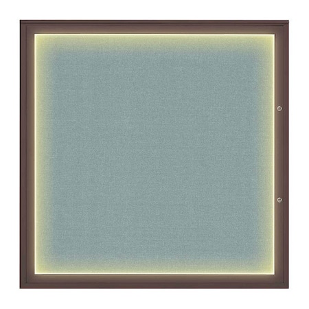 United Visual Products Corkboard, Cloud/Bronze, 48"x48" UV416ILED48PLUS-BRONZE-CLOUD