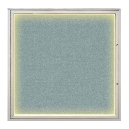 United Visual Products Corkboard, Cloud/Satin, 48"x48" UV416ILED48PLUS-SATIN-CLOUD