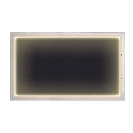 United Visual Products Corkboard, Rubber/Satin, 60"x36" UV417ILED1PLUS-SATIN-RUBBER