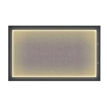 United Visual Products Corkboard, Surf/Black, 60"x36" UV417ILED1PLUS-BLACK-SURF